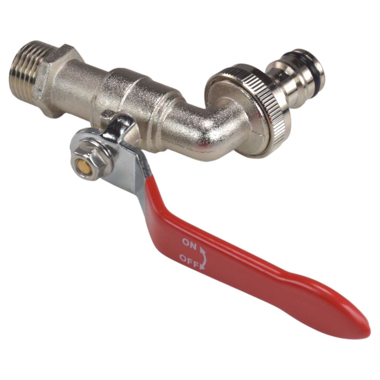 AP Supplies Lever Tap Kit with Barb/Quick Connect Outlet, 1/2" and 3/4" BSP Thread Inlet