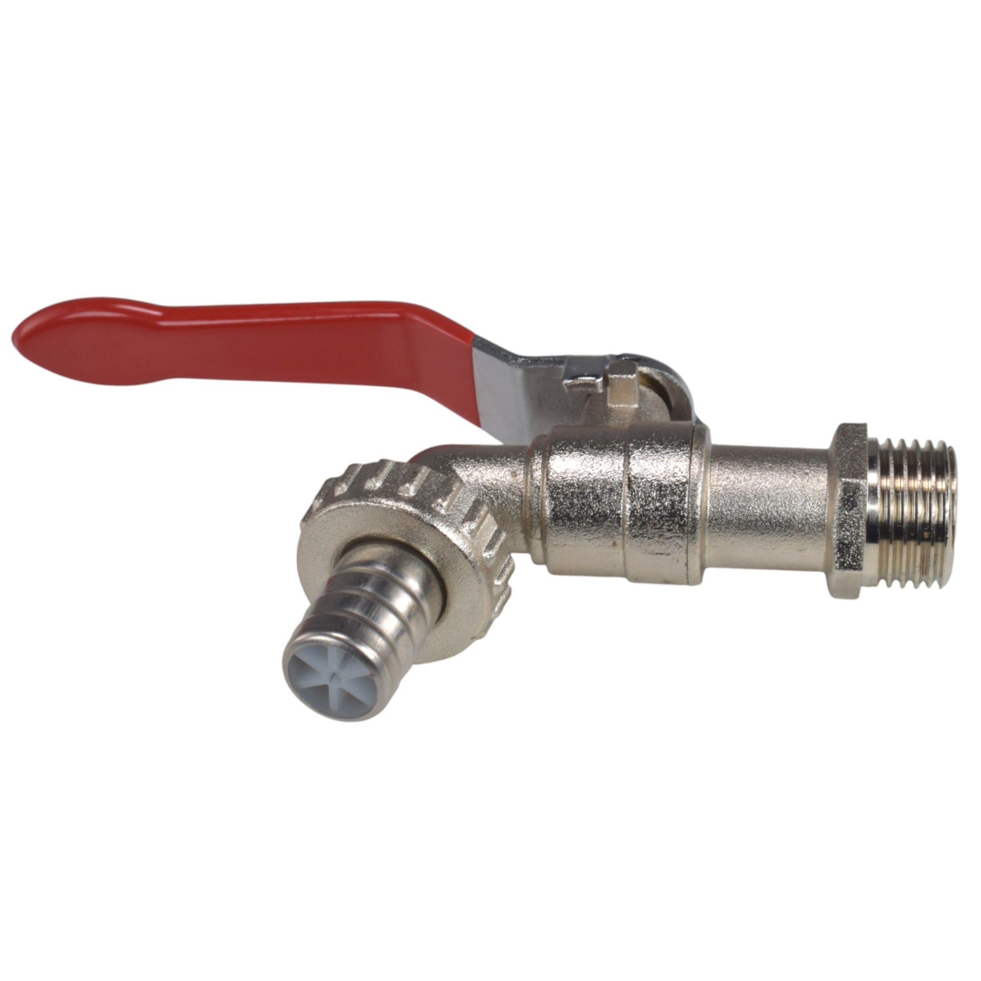 AP Supplies Lever Tap Kit with Barb/Quick Connect Outlet, 1/2" and 3/4" BSP Thread Inlet