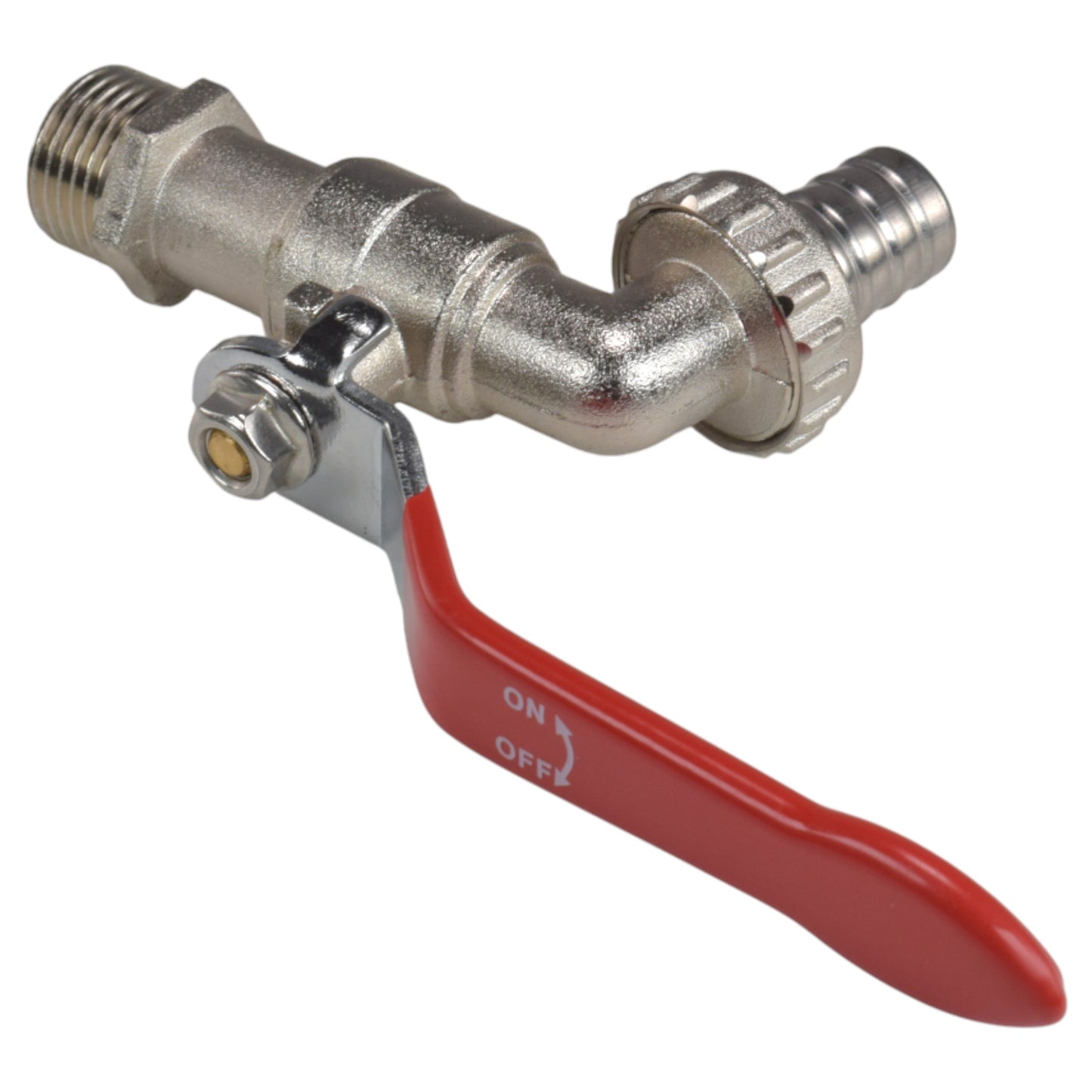 AP Supplies Lever Tap Kit with Barb/Quick Connect Outlet, 1/2" and 3/4" BSP Thread Inlet