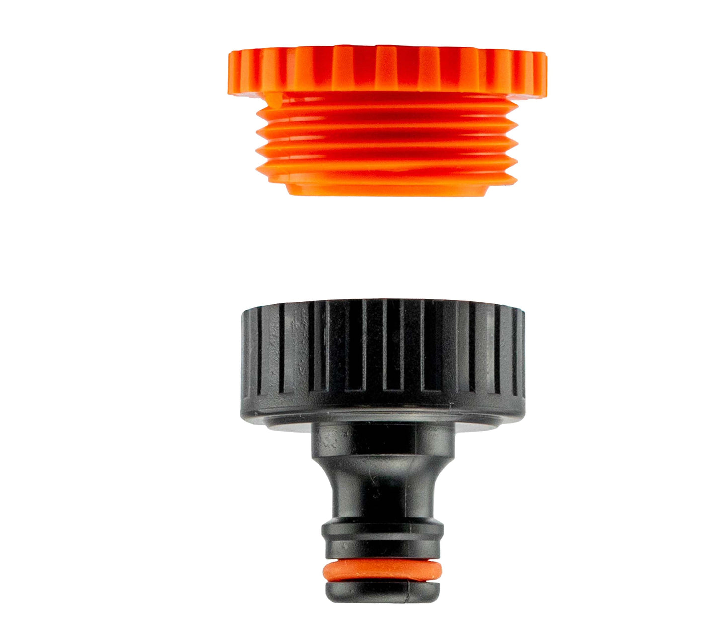 Female Tap Connector 1in - 3/4in BSPF Black Outdoor Watering Kit Water Connector