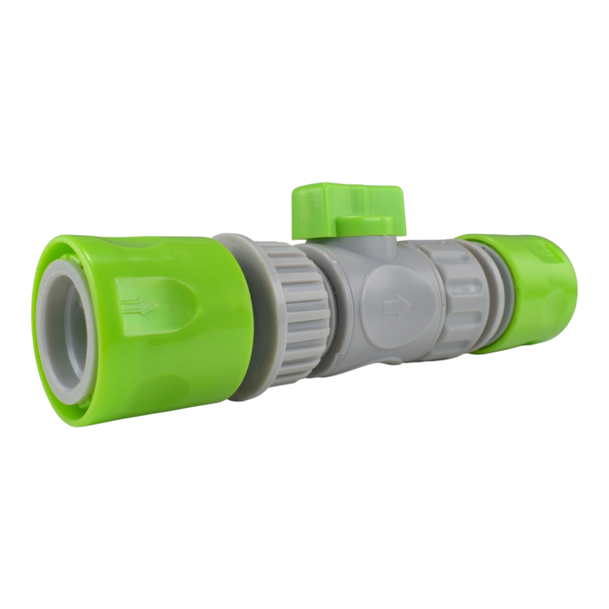 AP Supplies Male & Female Threaded Hose Quick Connector Set with Valve (Lime)
