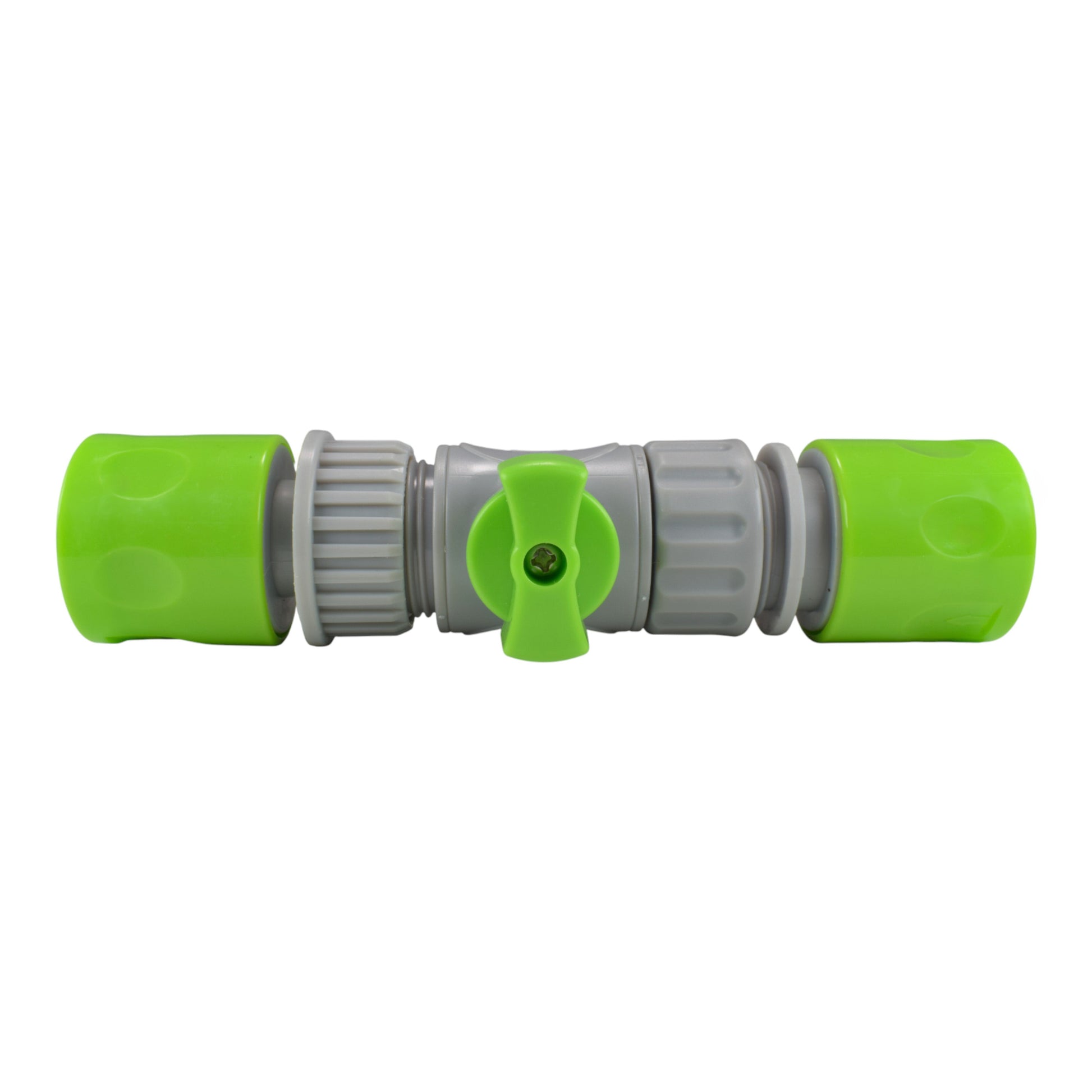 AP Supplies Male & Female Threaded Hose Quick Connector Set with Valve (Lime)