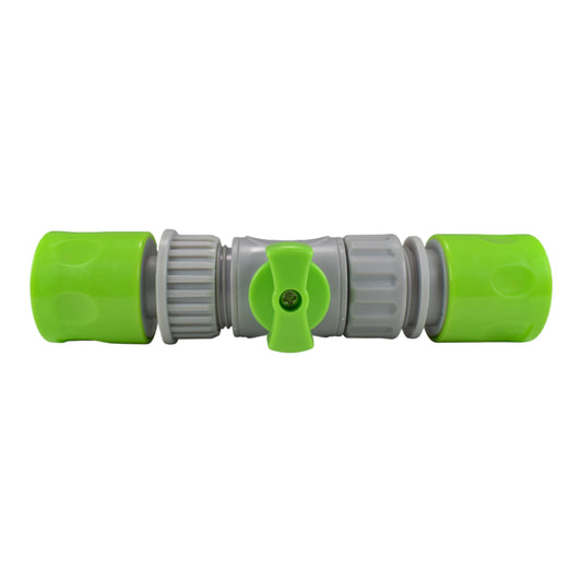 AP Supplies Male & Female Threaded Hose Quick Connector Set with Valve (Lime)