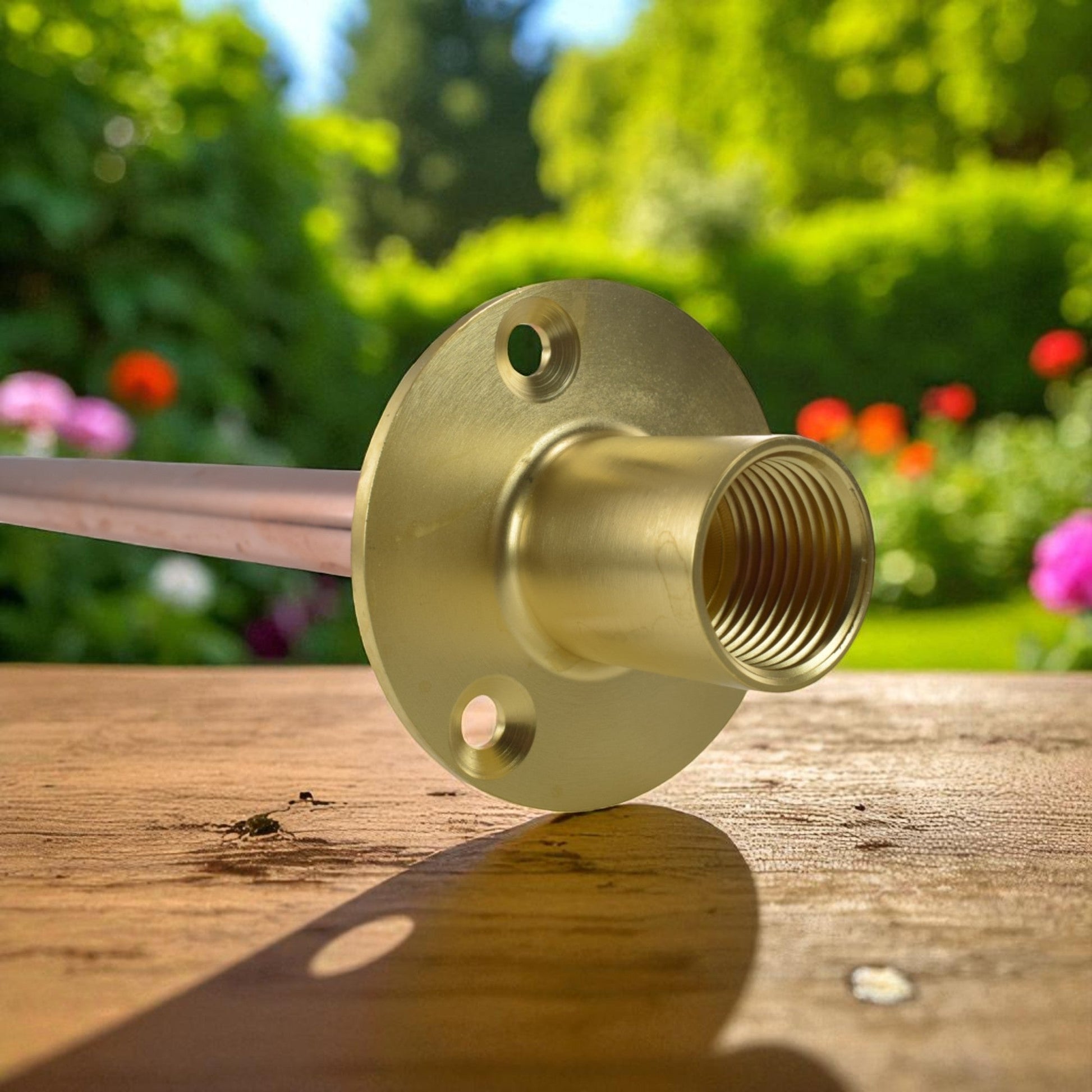 AP Supplies Brass Wall Plate ½” BSPF with 15mm copper pipe (350mm)