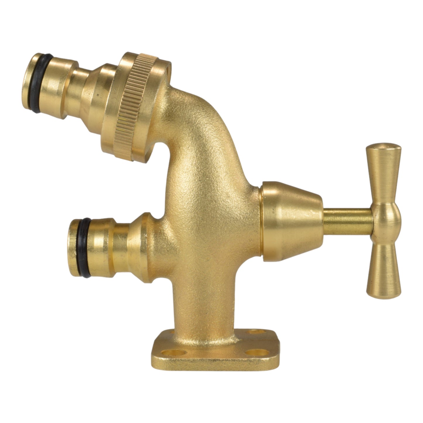 AP Supplies Brass Bib Tap with Quick Connect Inlet and Outlet