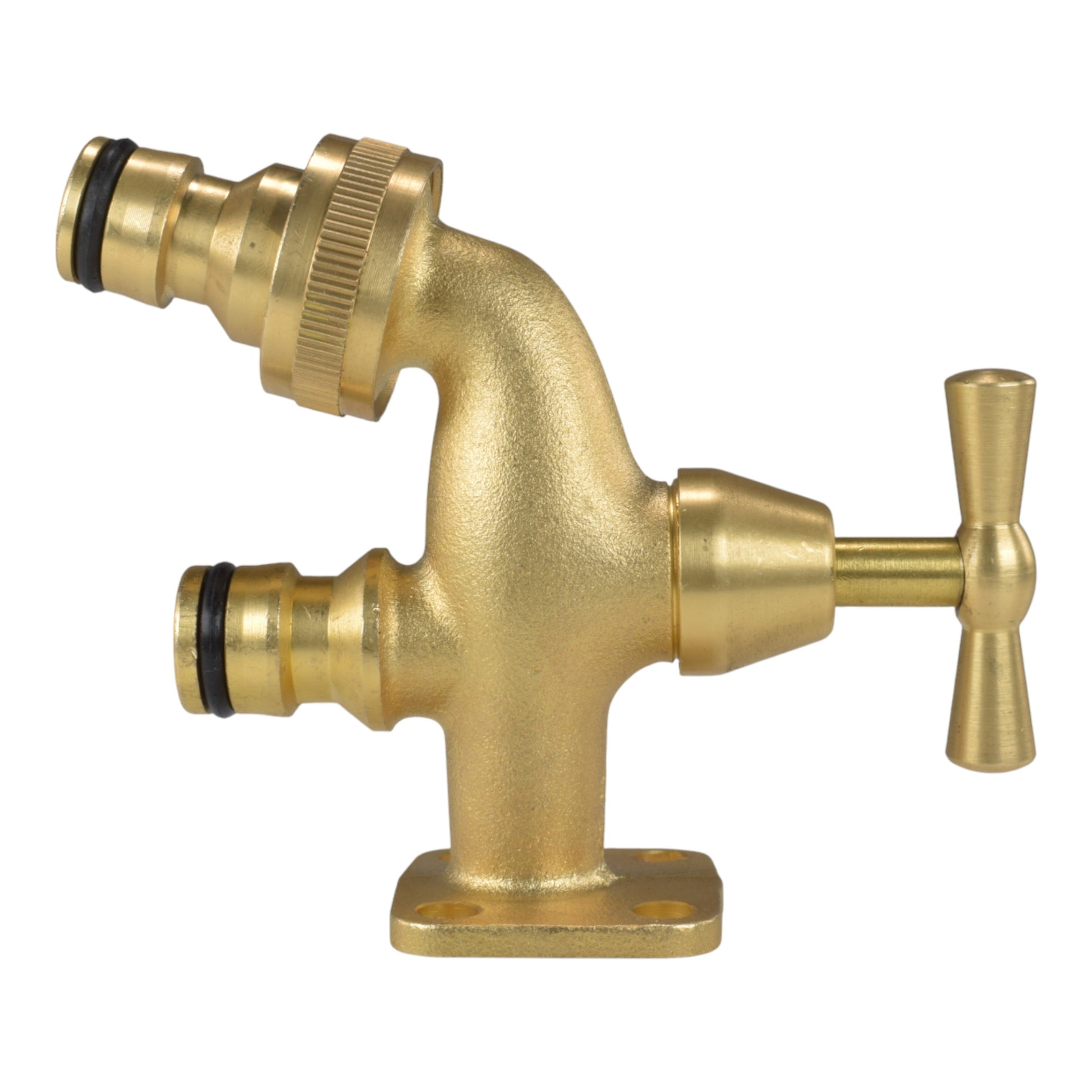 AP Supplies Brass Bib Tap with Quick Connect Inlet and Outlet