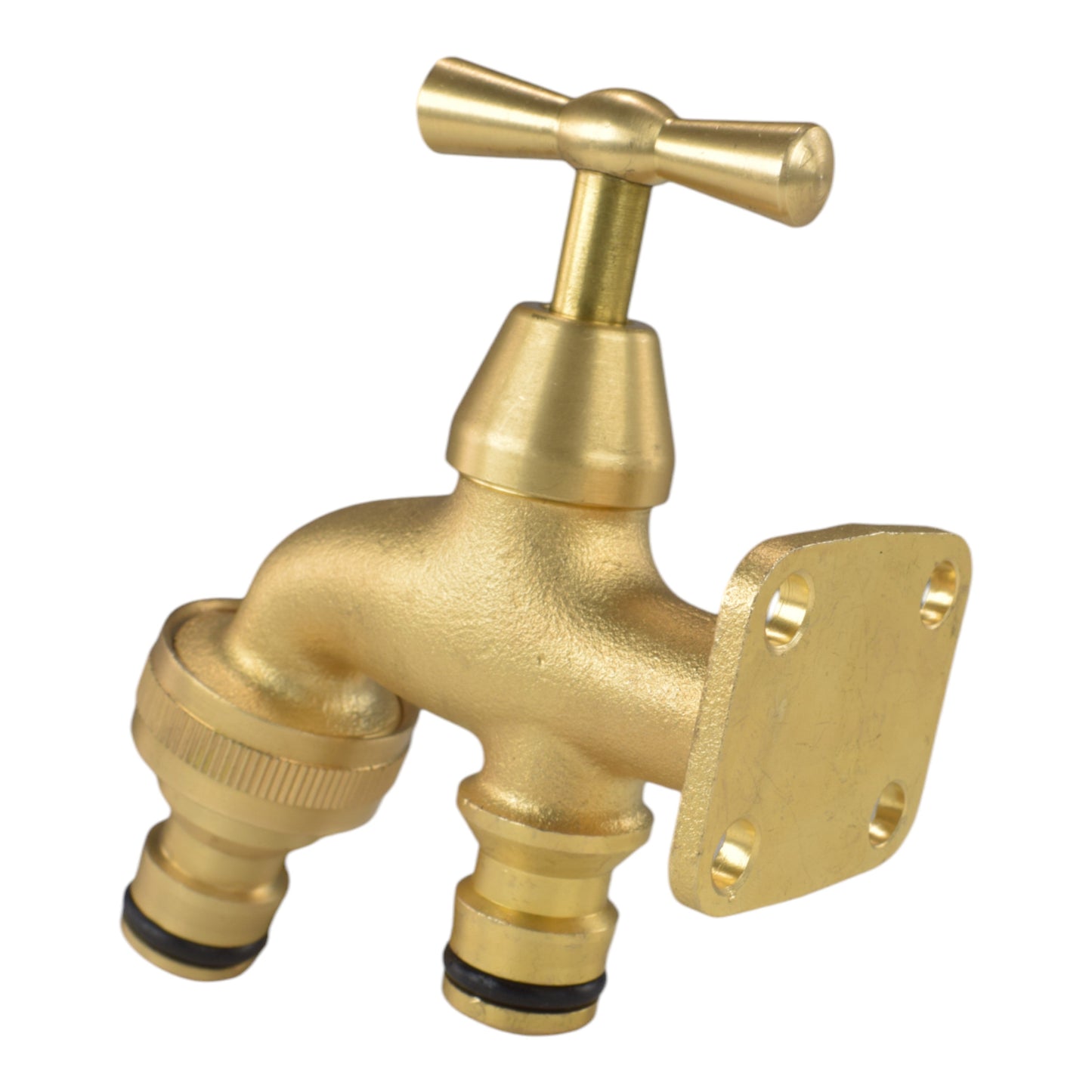 AP Supplies Brass Bib Tap with Quick Connect Inlet and Outlet