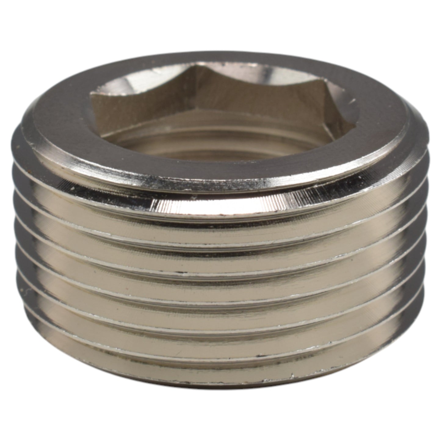AP Supplies Thread Conversion Cap 1" BSPM - 3/4" BSPF, Nickel Plated