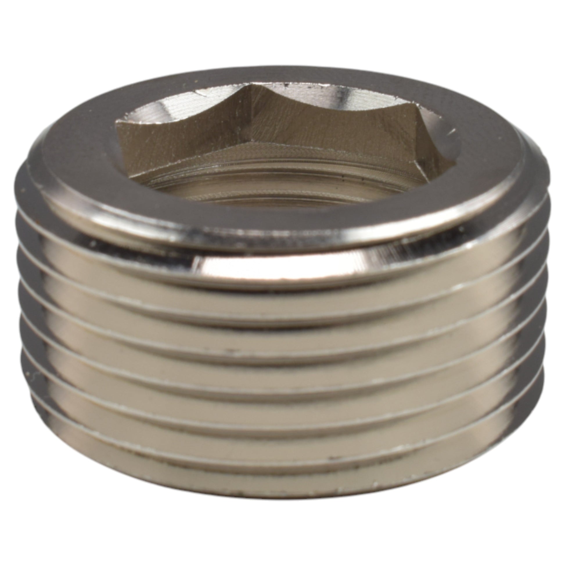 AP Supplies Thread Conversion Cap 1" BSPM - 3/4" BSPF, Nickel Plated