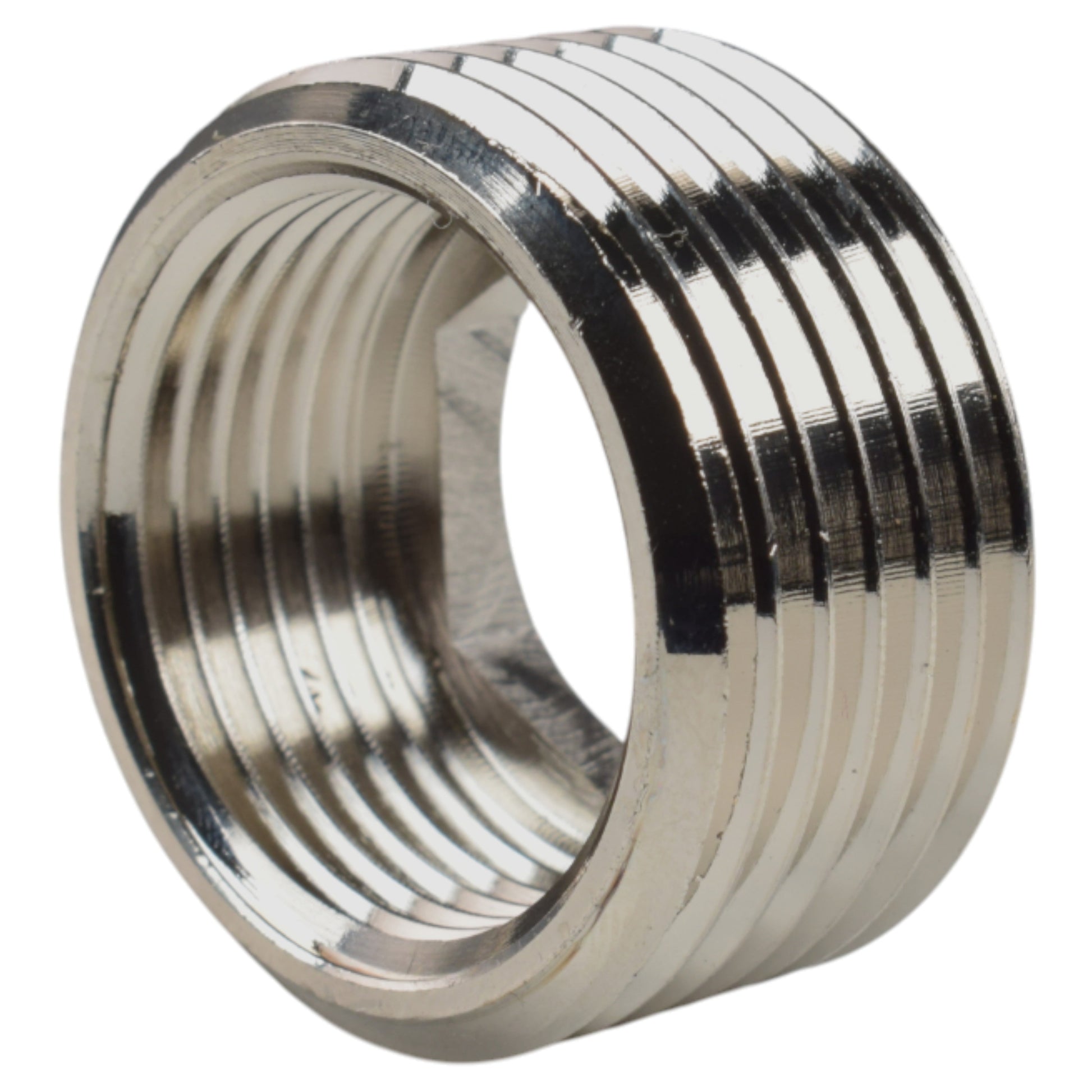 AP Supplies Thread Conversion Cap 1" BSPM - 3/4" BSPF, Nickel Plated