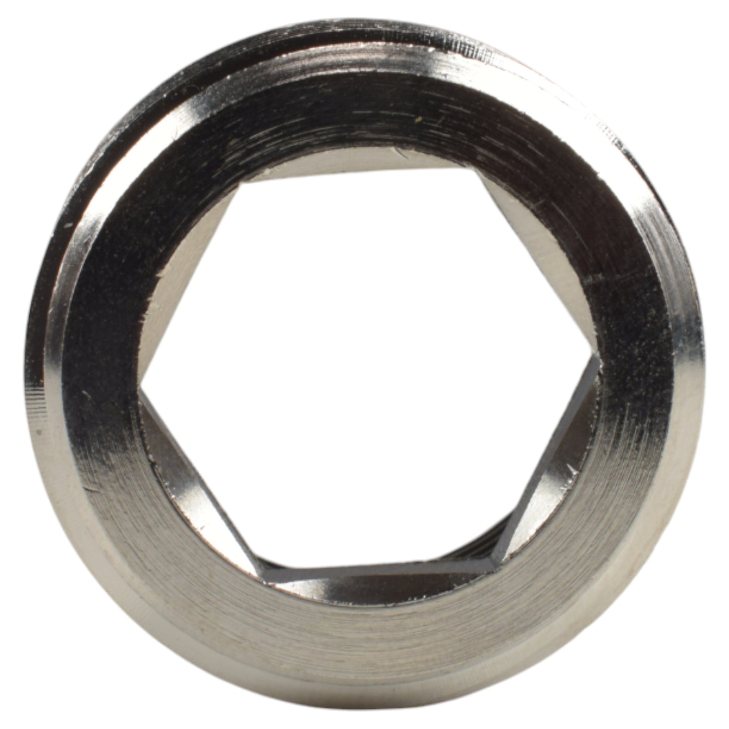 AP Supplies Thread Conversion Cap 1" BSPM - 3/4" BSPF, Nickel Plated
