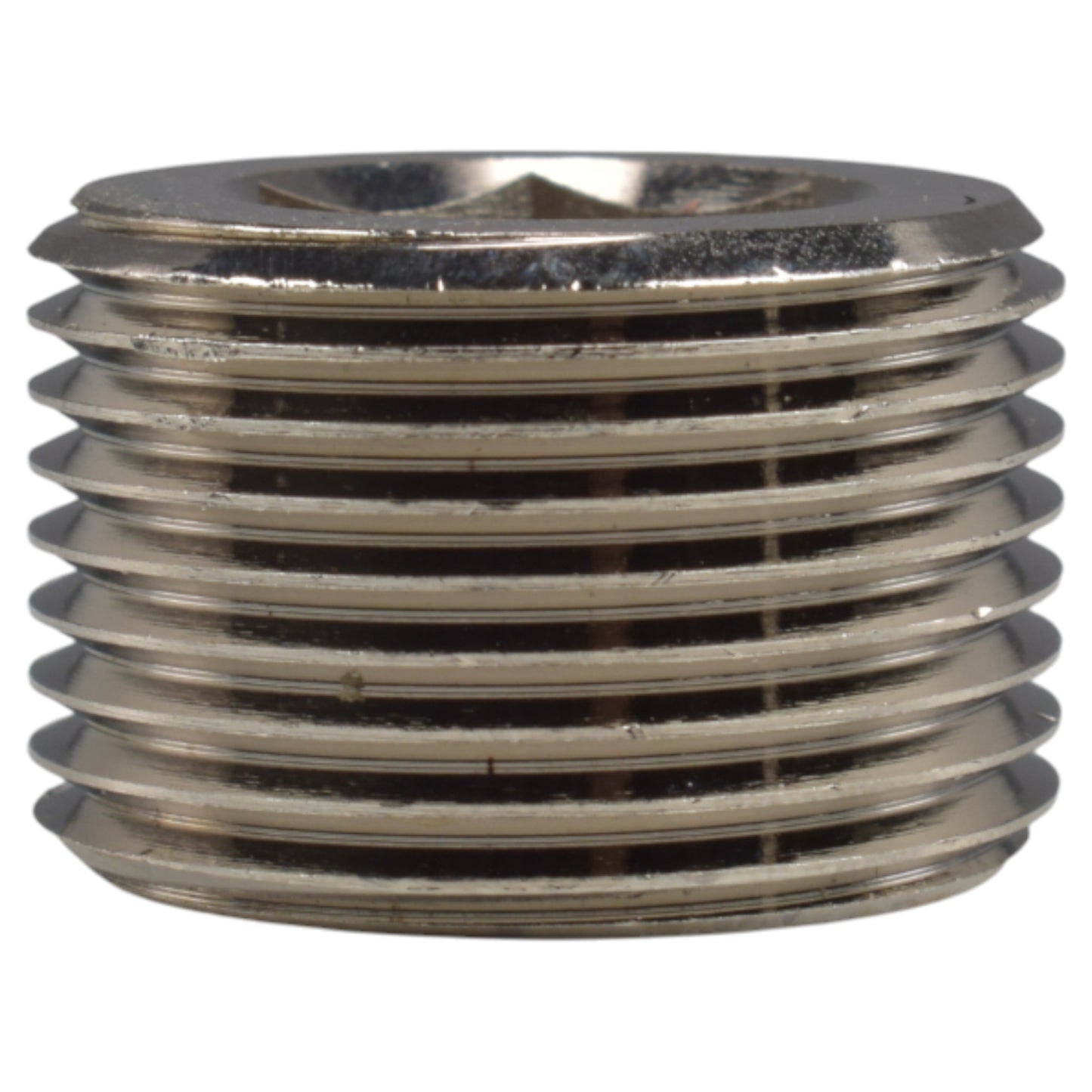 AP Supplies Thread Conversion Cap 3/4" BSPM - 1/2" BSPF, Nickel Plated