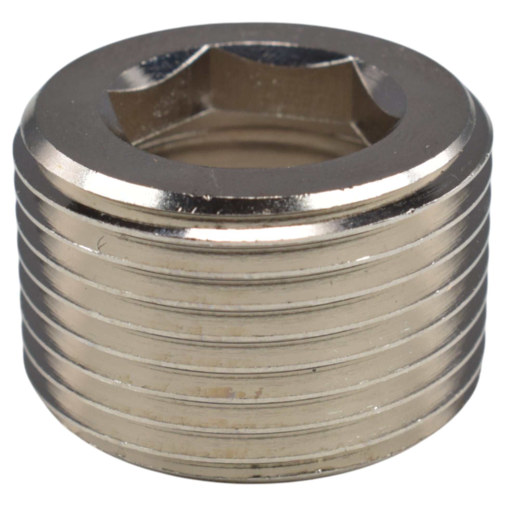 AP Supplies Thread Conversion Cap 3/4" BSPM - 1/2" BSPF, Nickel Plated
