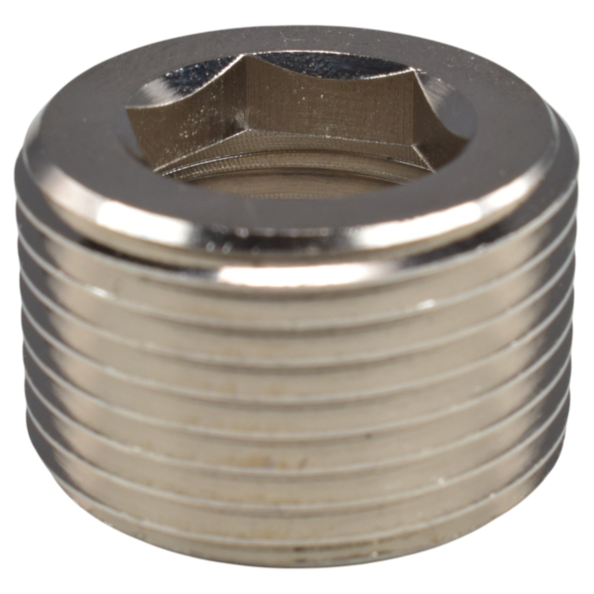 AP Supplies Thread Conversion Cap 3/4" BSPM - 1/2" BSPF, Nickel Plated