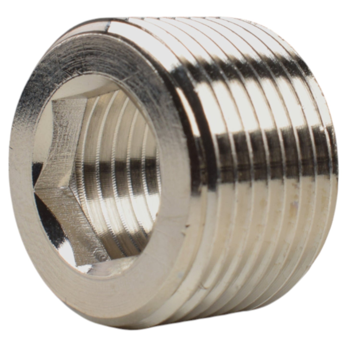 AP Supplies Thread Conversion Cap 3/4" BSPM - 1/2" BSPF, Nickel Plated