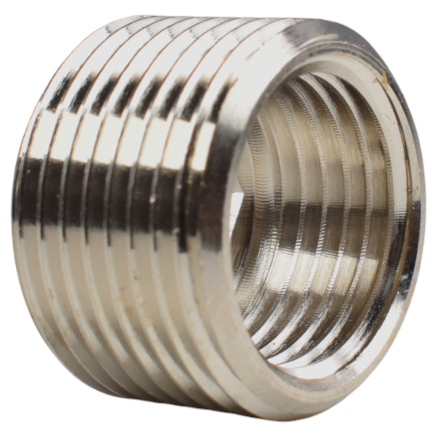 AP Supplies Thread Conversion Cap 3/4" BSPM - 1/2" BSPF, Nickel Plated