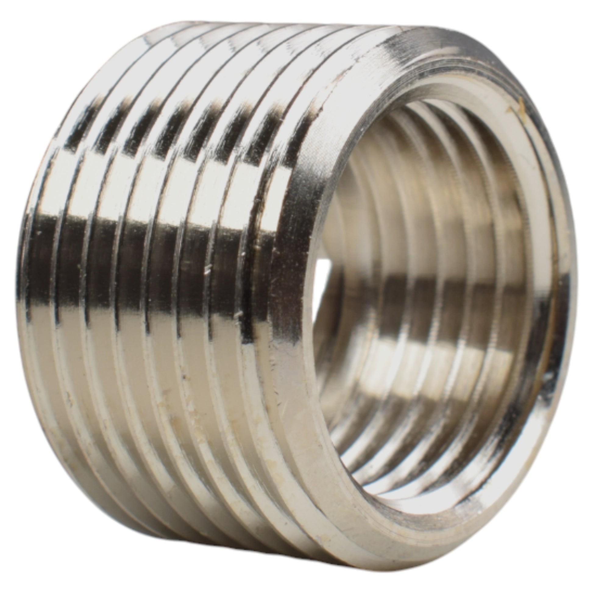 AP Supplies Thread Conversion Cap 3/4" BSPM - 1/2" BSPF, Nickel Plated
