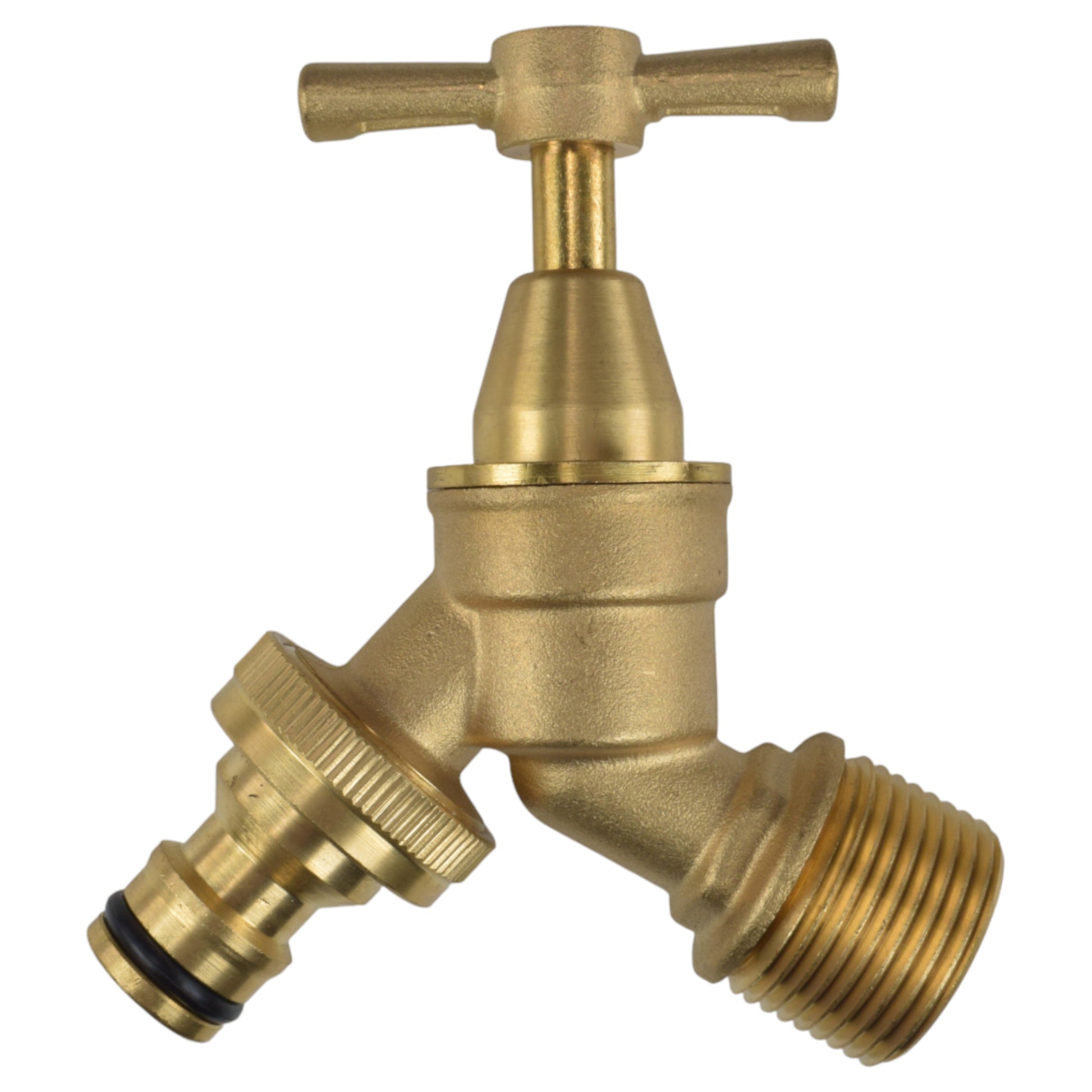 AP Supplies Brass Bib Tap Kit with Barb/Quick Connect Outlet, 1/2" and 3/4" BSP Thread Inlet
