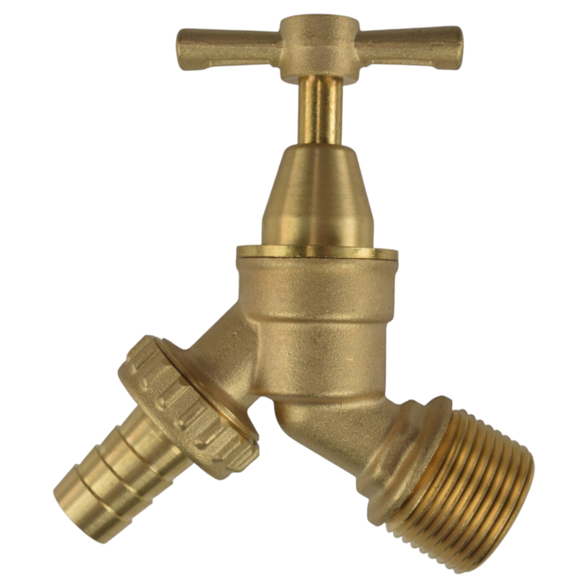 AP Supplies Brass Bib Tap Kit with Barb/Quick Connect Outlet, 1/2" and 3/4" BSP Thread Inlet