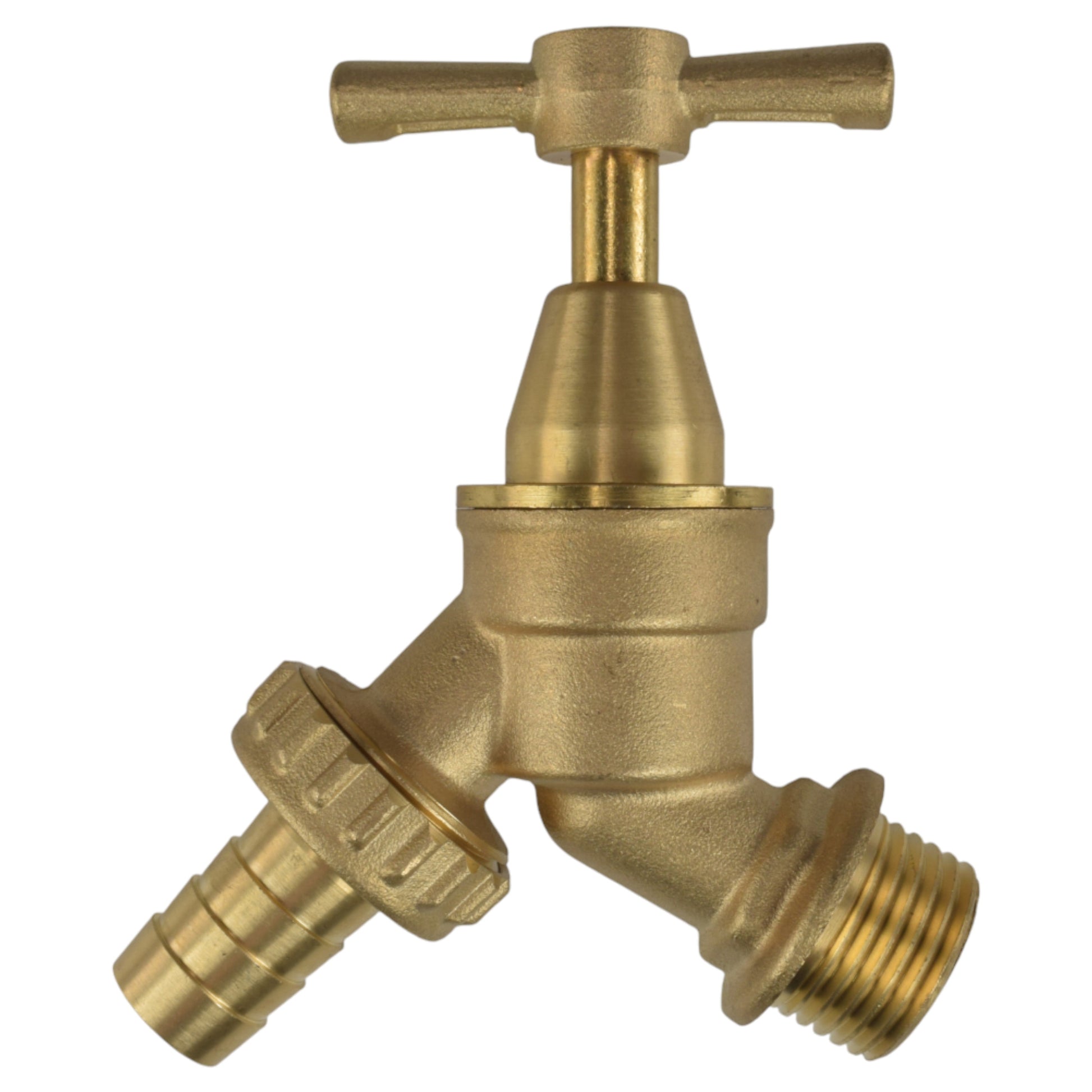 AP Supplies Brass Bib Tap Kit with Barb/Quick Connect Outlet, 1/2" and 3/4" BSP Thread Inlet