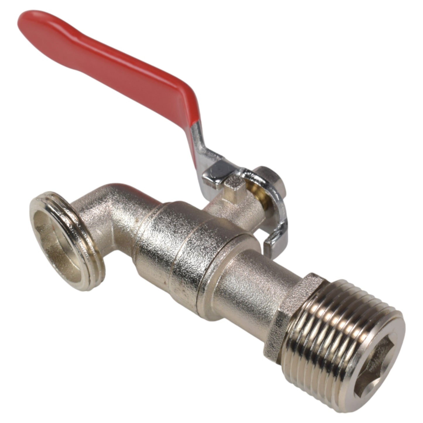 AP Supplies Lever Tap Kit with Barb/Quick Connect Outlet, 1/2" and 3/4" BSP Thread Inlet
