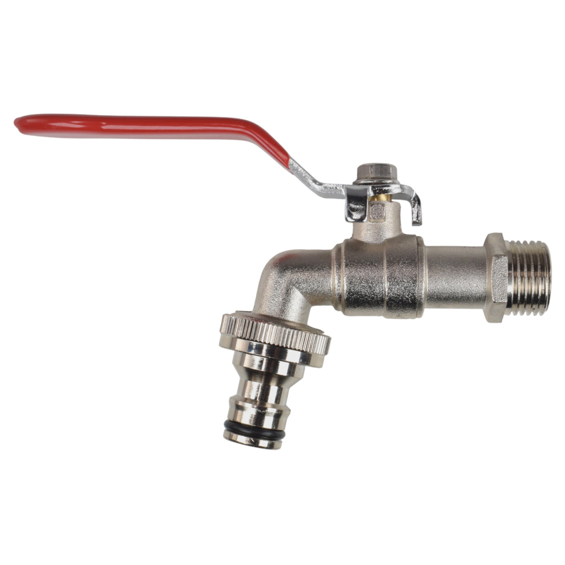 AP Supplies Lever Tap Kit with Barb/Quick Connect Outlet, 1/2" and 3/4" BSP Thread Inlet