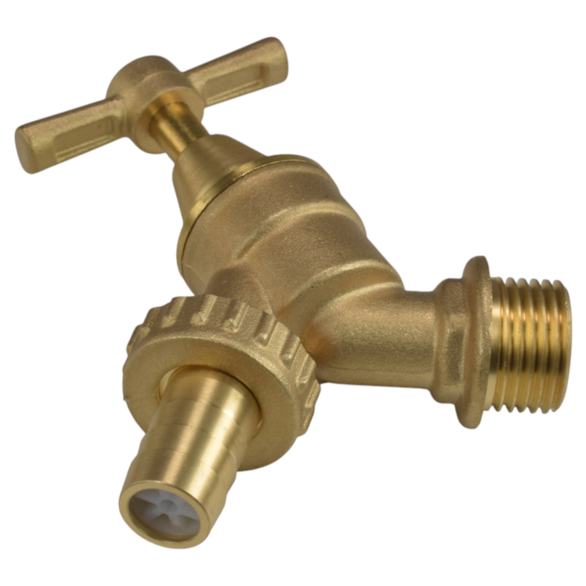 AP Supplies Brass Bib Tap Kit with Barb/Quick Connect Outlet, 1/2" and 3/4" BSP Thread Inlet