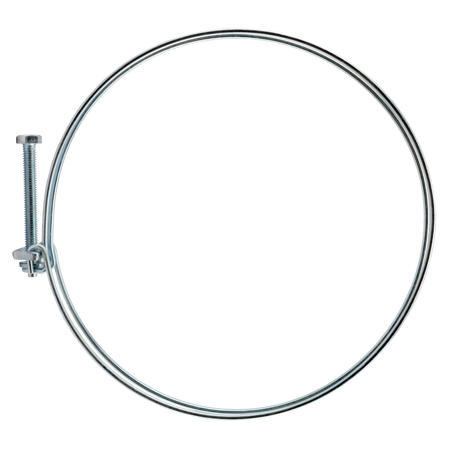Double Wire Hose Clamp Galvanised 153mm-160mm for DIY Workshop Accessory