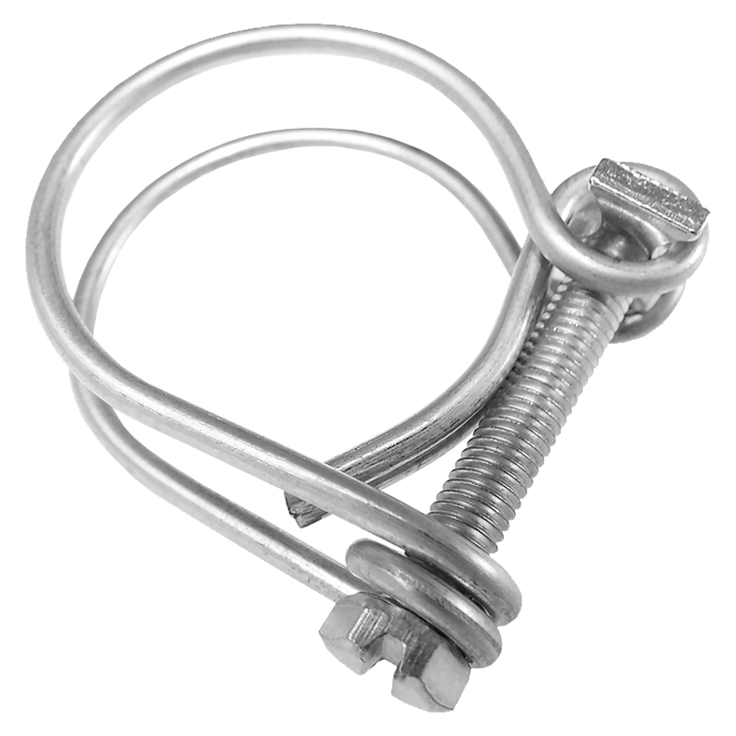 Double Wire Hose Clamp Galvanised 13mm-16mm for DIY Workshop Accessory