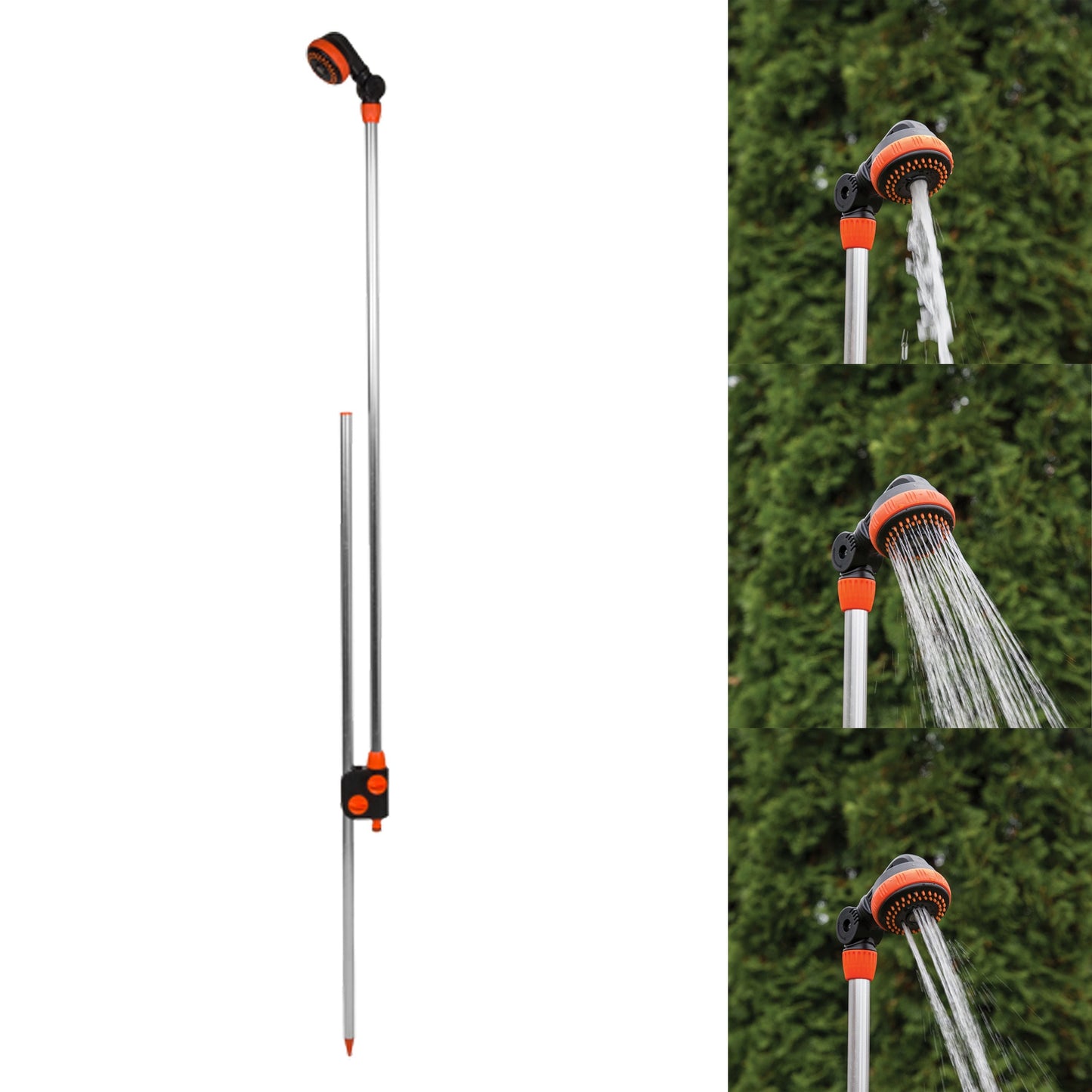 Garden Shower on Stake Outdoor Watering Kit Outdoor Hose Accessory