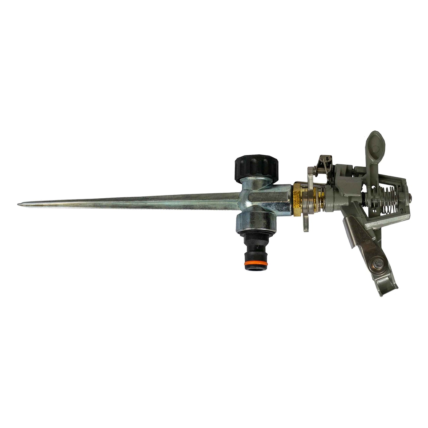 Pulsating Lawn Sprinkler - Metal with Metal Spike for Outdoor Hose Accessory