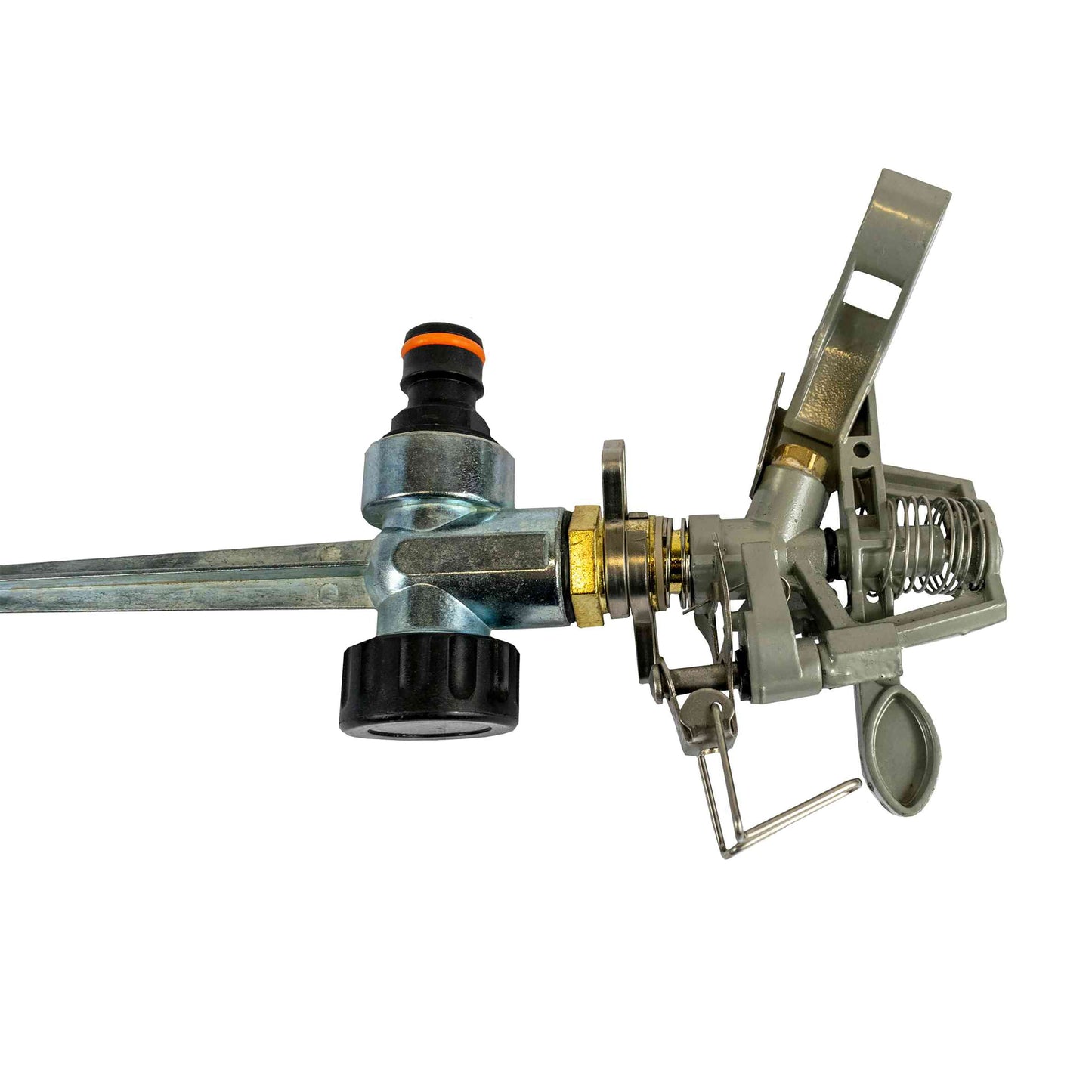 Pulsating Lawn Sprinkler - Metal with Metal Spike for Outdoor Hose Accessory