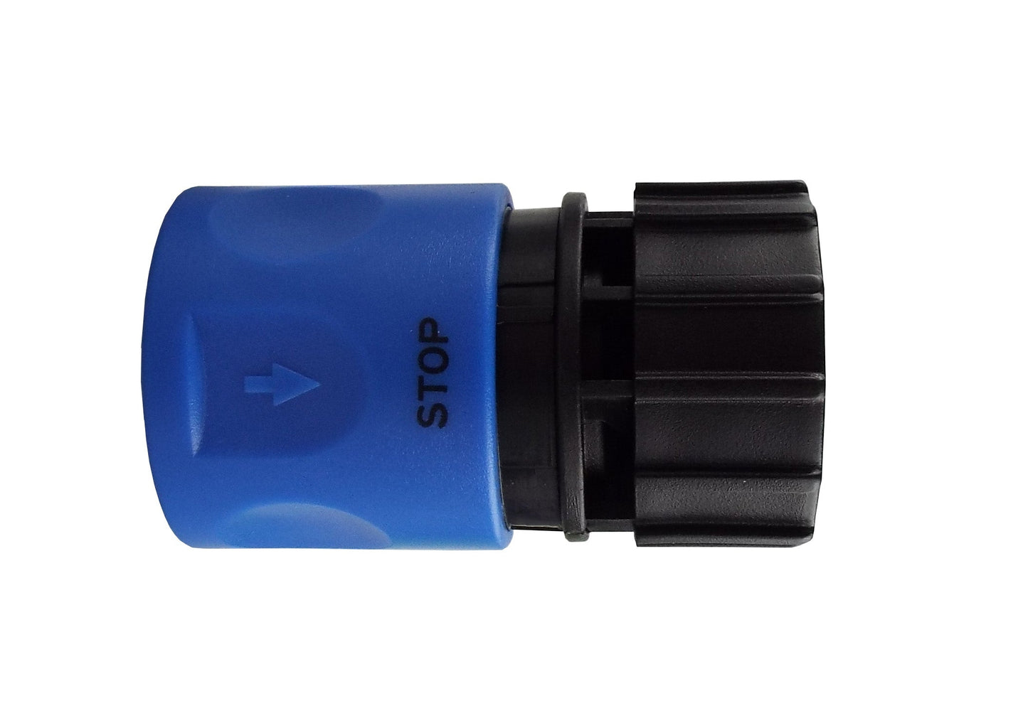 IBC 2 S60X6 Cap with In-Line BSPM Valve and 3/4 BSPF Female Hose Connector Blue
