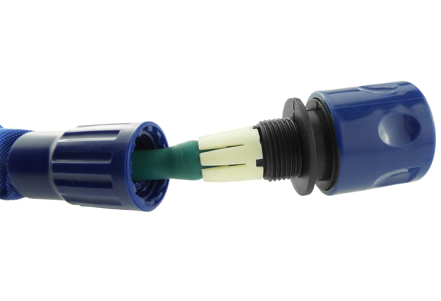 Expanding Hose Connector Blue Pipe and Water Fitting Garden Water Connector
