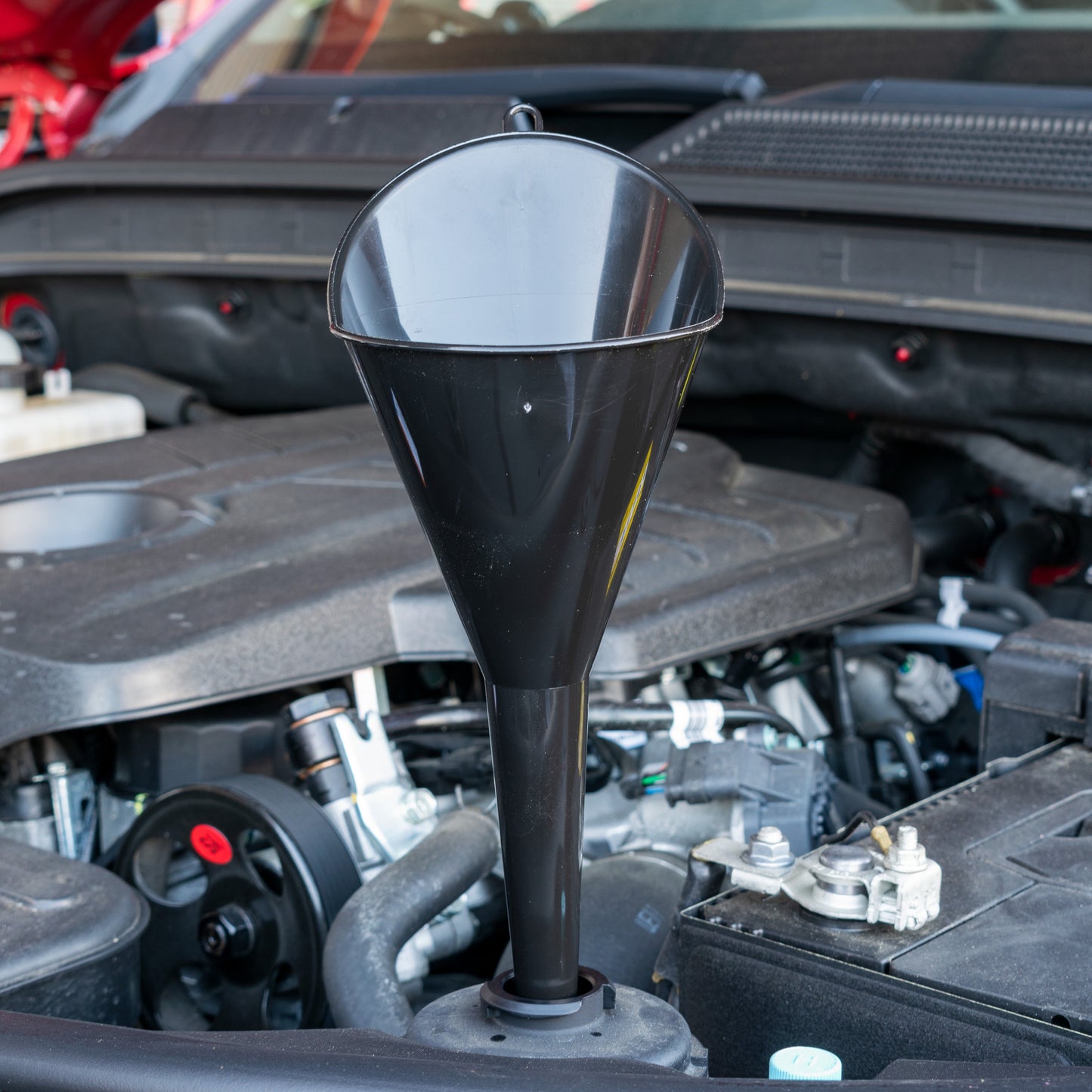 Funnel Angle Top Black DIY Workshop Accessory Vehicle Fluid Funnel