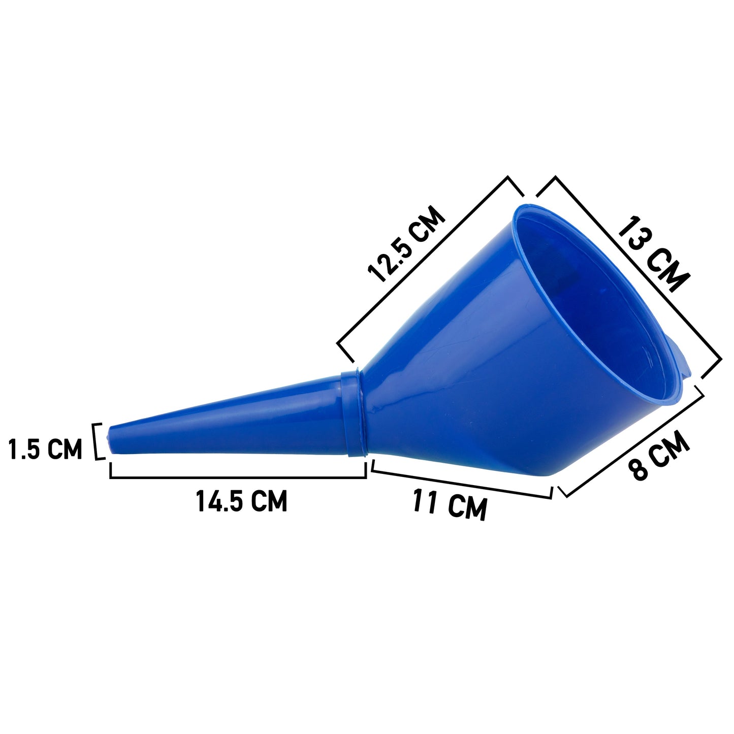 AP Supplies Angled Car Fuel Funnels with Filter (Black & Blue)