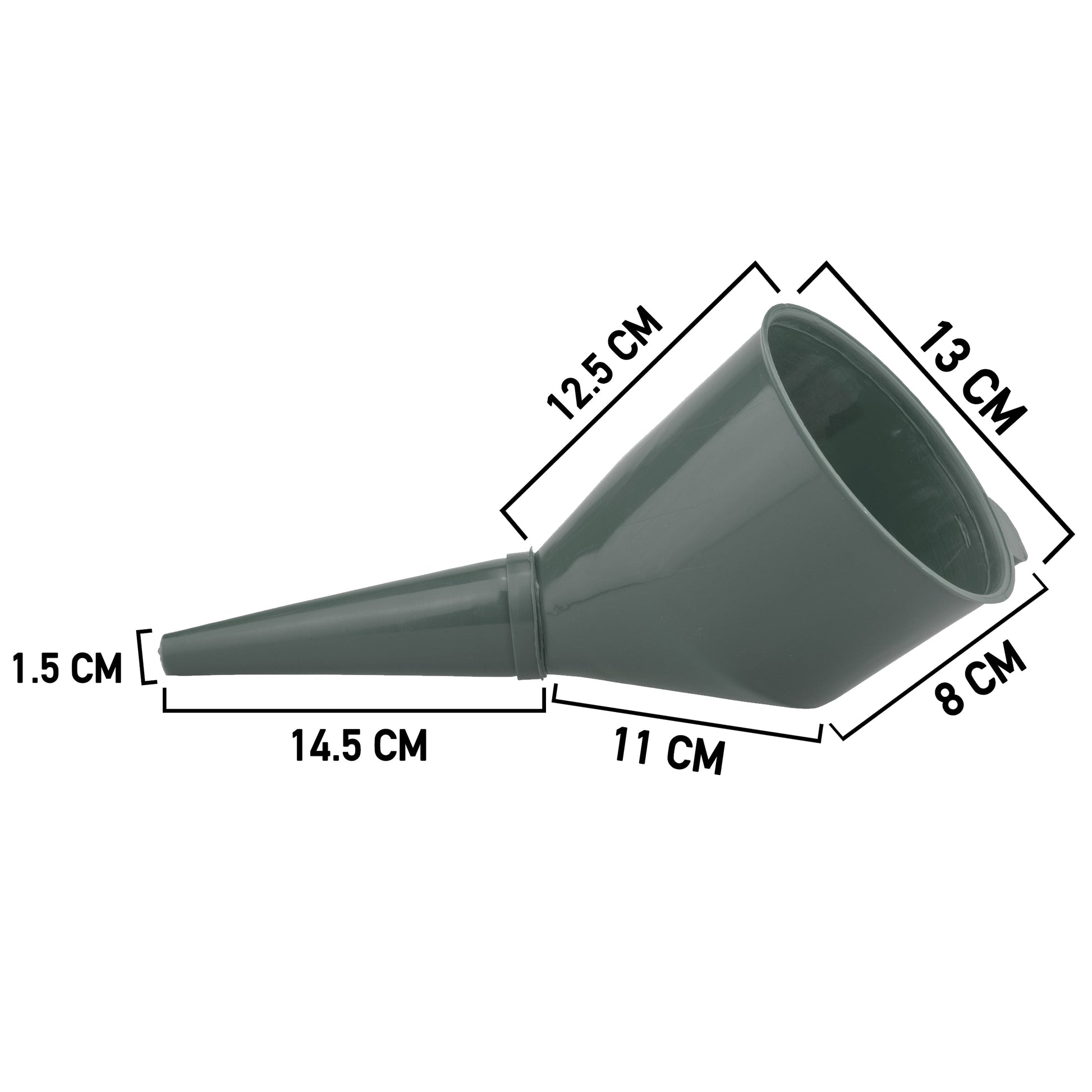 AP Supplies Angled Car Fuel Funnels with Filter (Grey & Green)