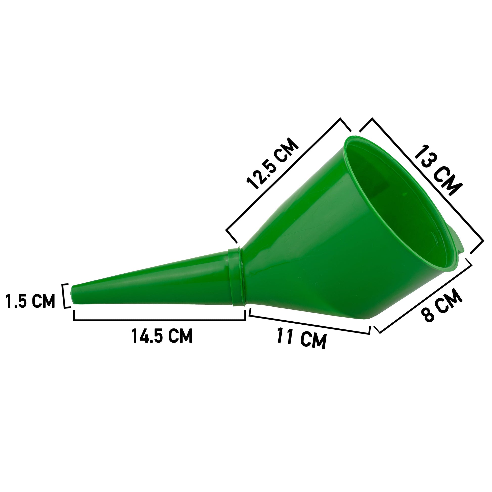 AP Supplies Angled Car Fuel Funnels with Filter (Green & Red)