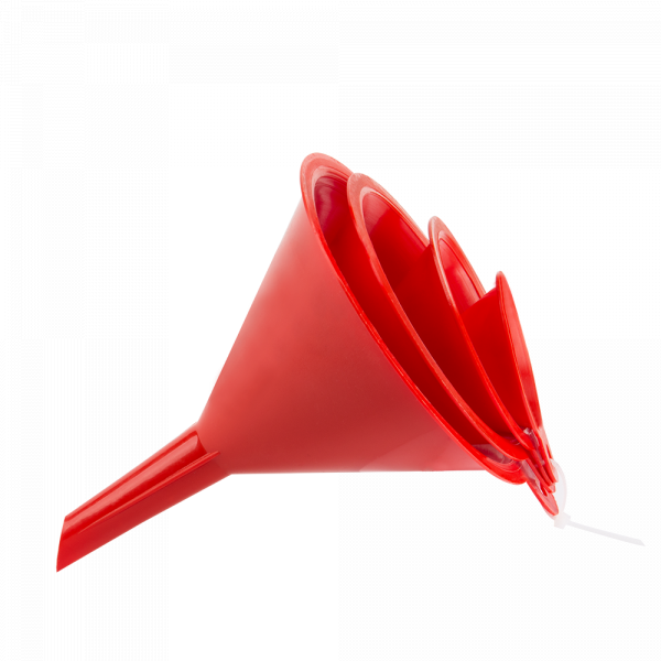 Funnel Red Mix 4 pcs DIY Workshop Accessory Vehicle Fluid Funnel