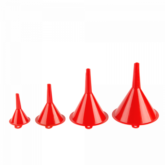 Funnel Red Mix 4 pcs DIY Workshop Accessory Vehicle Fluid Funnel