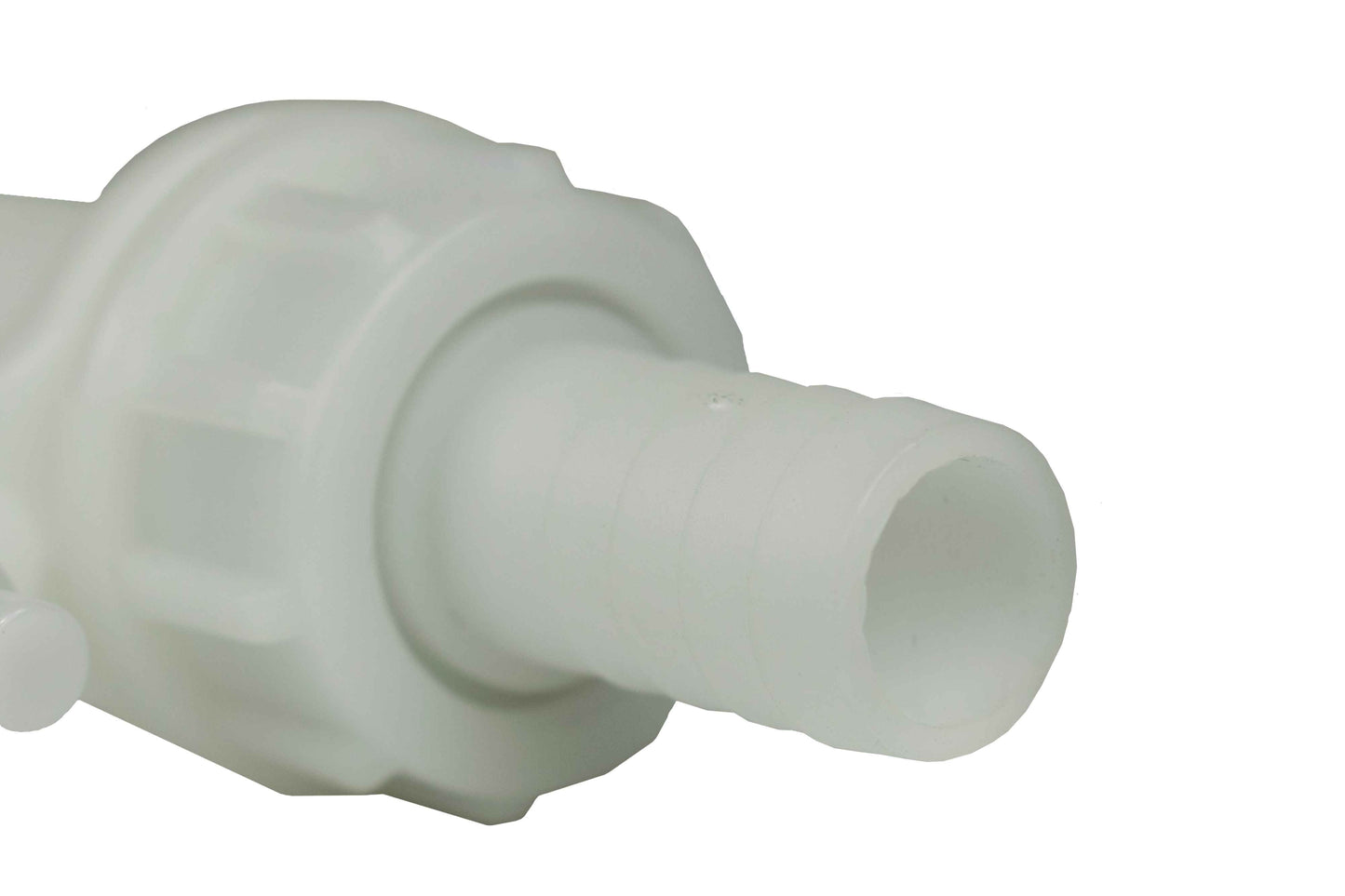 Fuel Gun White 1in Barb Inlet - 25mm Outlet Hose Pipe Fitting Water Flow Control