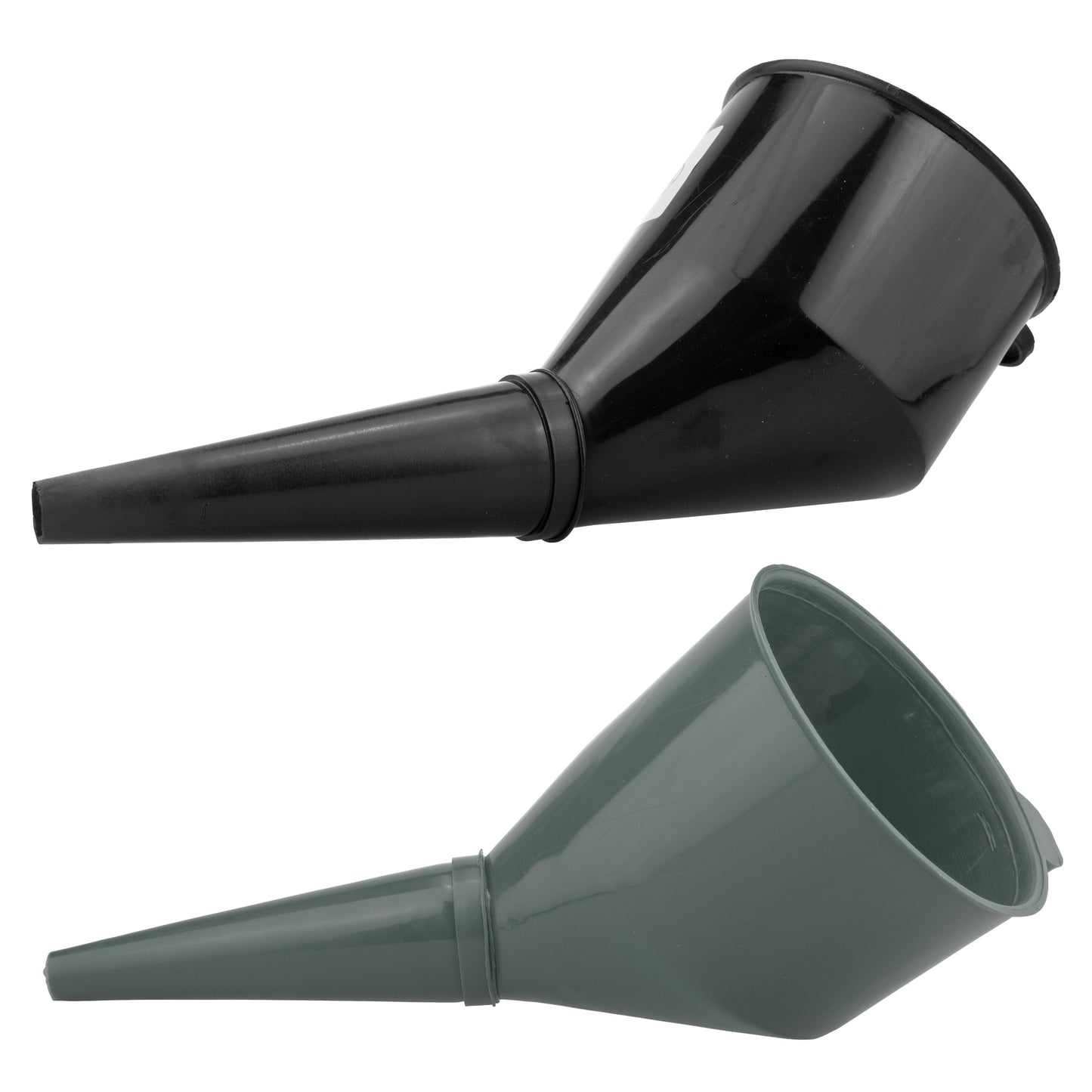 AP Supplies Angled Car Fuel Funnels with Filter (Black & Grey)