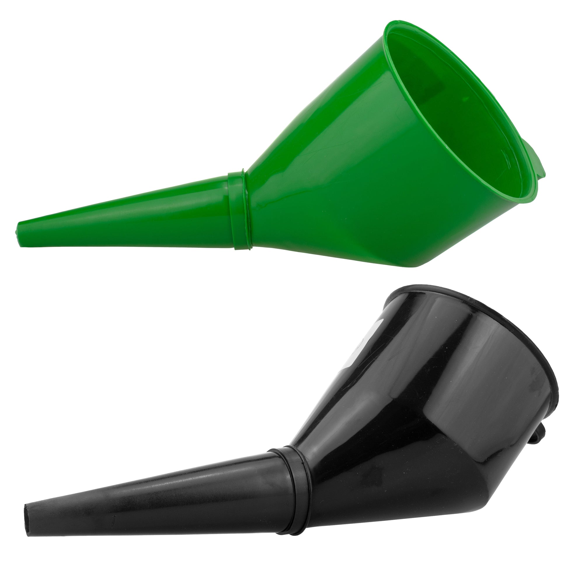 AP Supplies Angled Car Fuel Funnels with Filter (Black & Green)