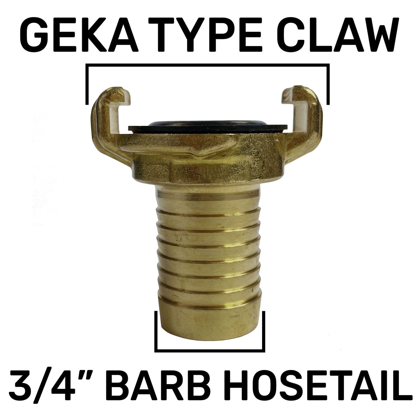 15mm Brass Wall Flange Kit with Lever Valve + Geka 19mm Barbed Set Claw Coupling