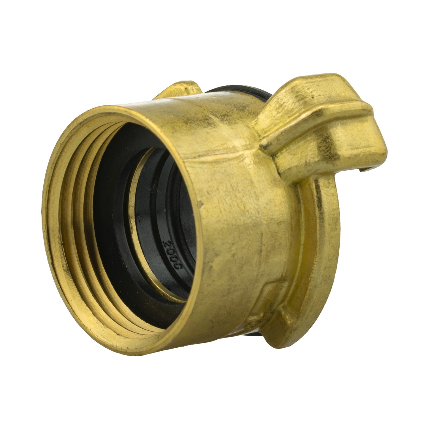 Wall Flange Kit 25mm MDPE + Brass Bib Tap with Geka Claw Outlet Water Connector