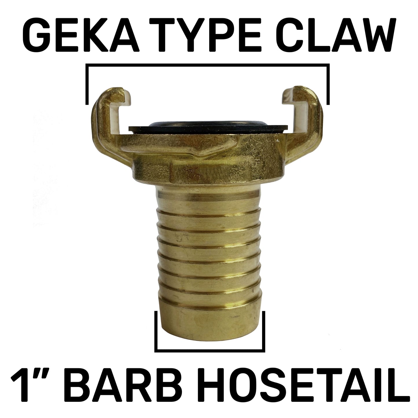 AP Supplies Geka Type Brass Claw Set – 25mm Barb and 1” BSP Female