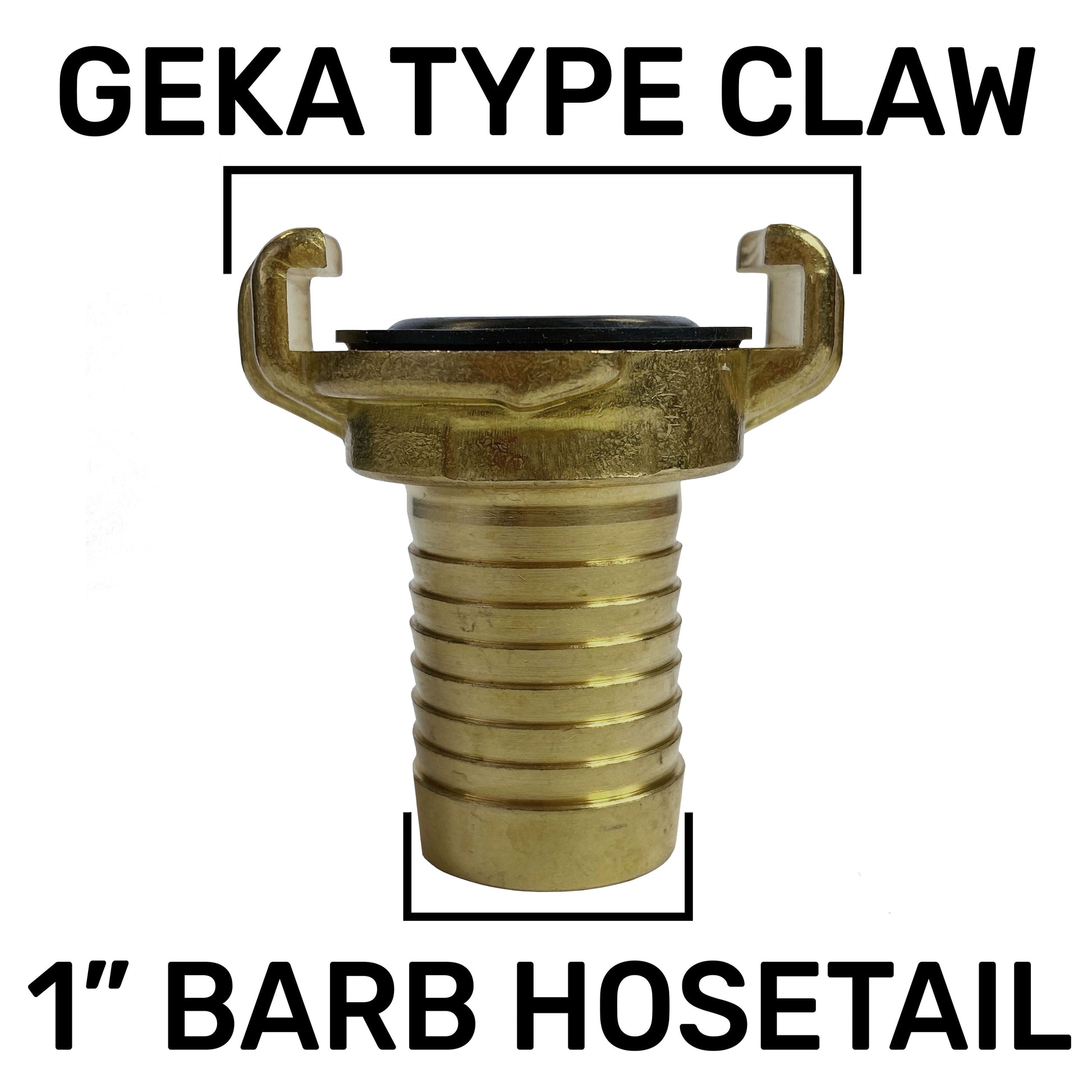 AP Supplies Geka Type Brass Claw Set – 25mm Barb and 1/2” Hose Connector