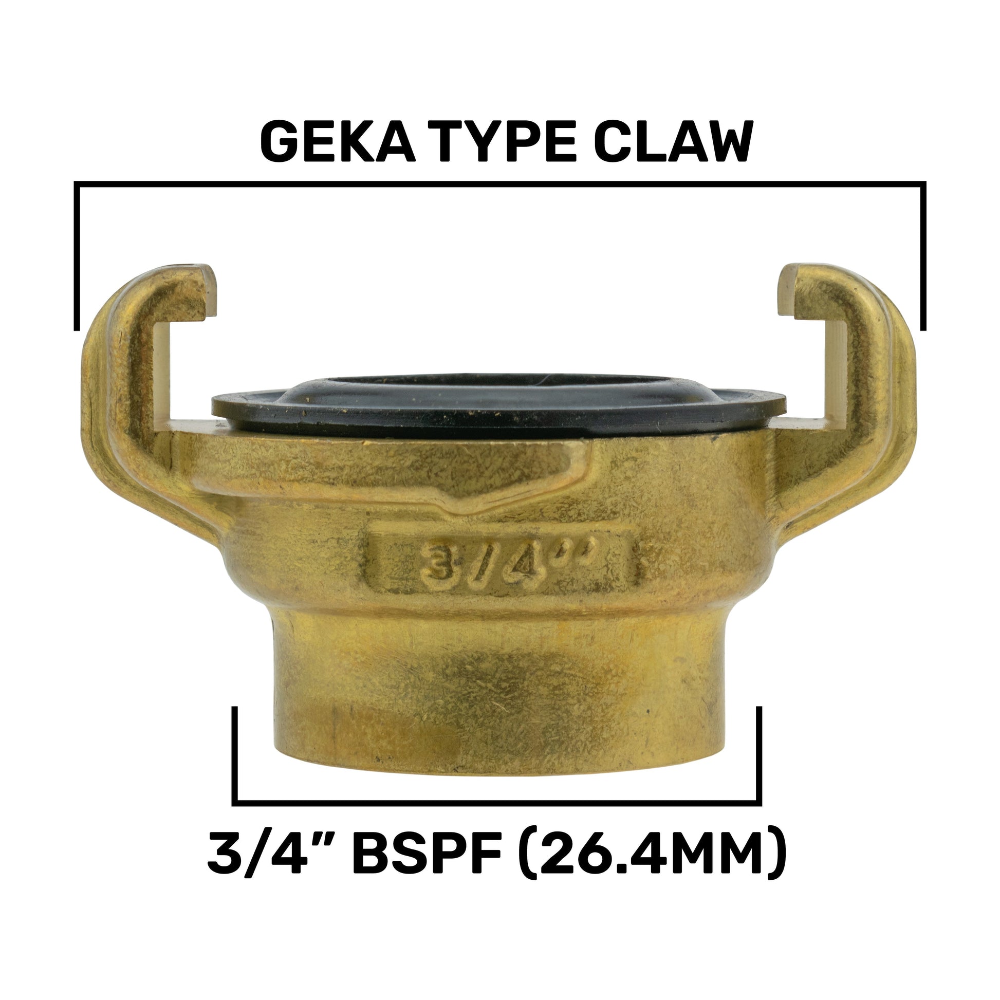 AP Supplies Three Way Tap Splitter Brass 3/4" BSP with Geka Type Outlets