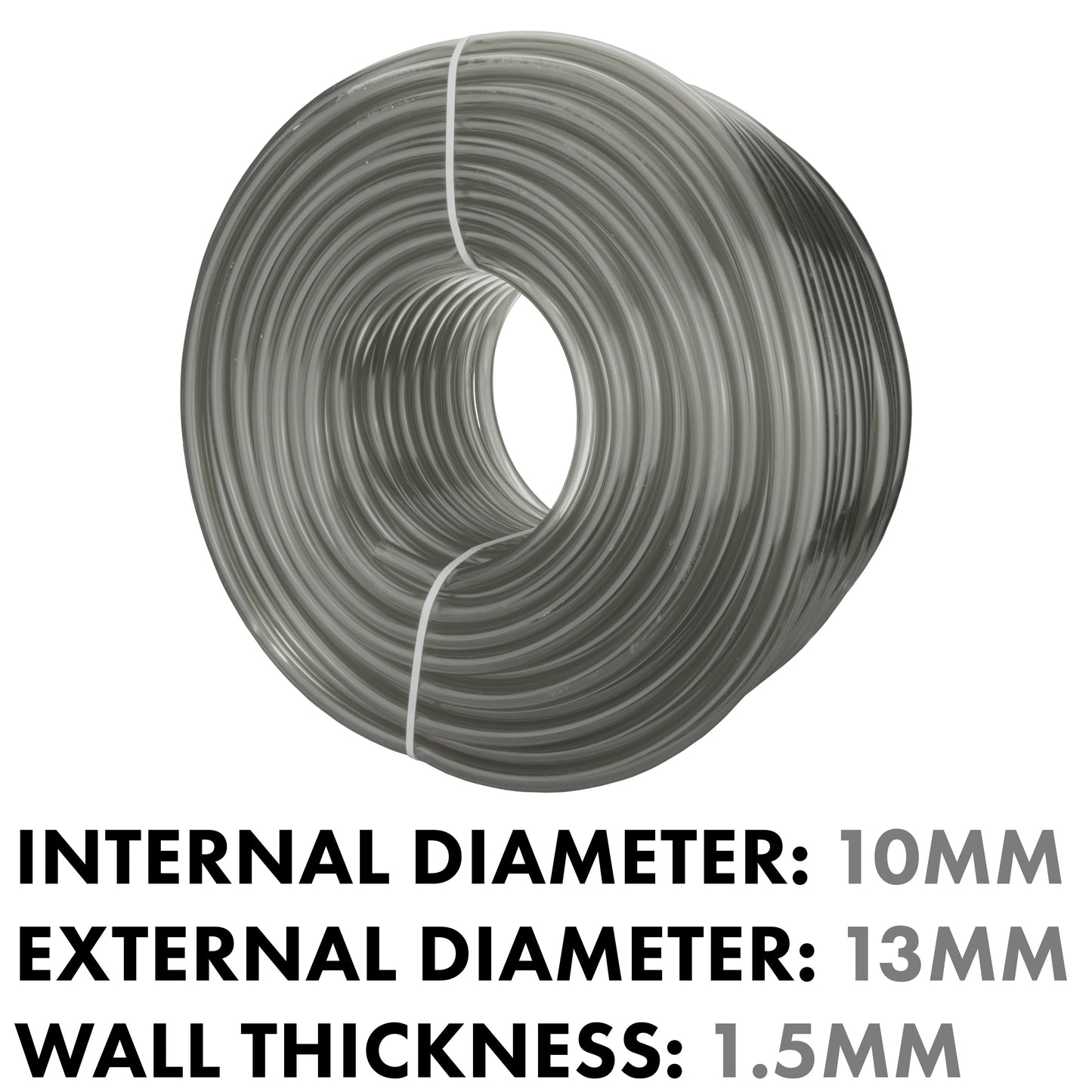 Grey Semi-Transparent PVC Pipe 10mm*13mm for Pipe and Water Fitting