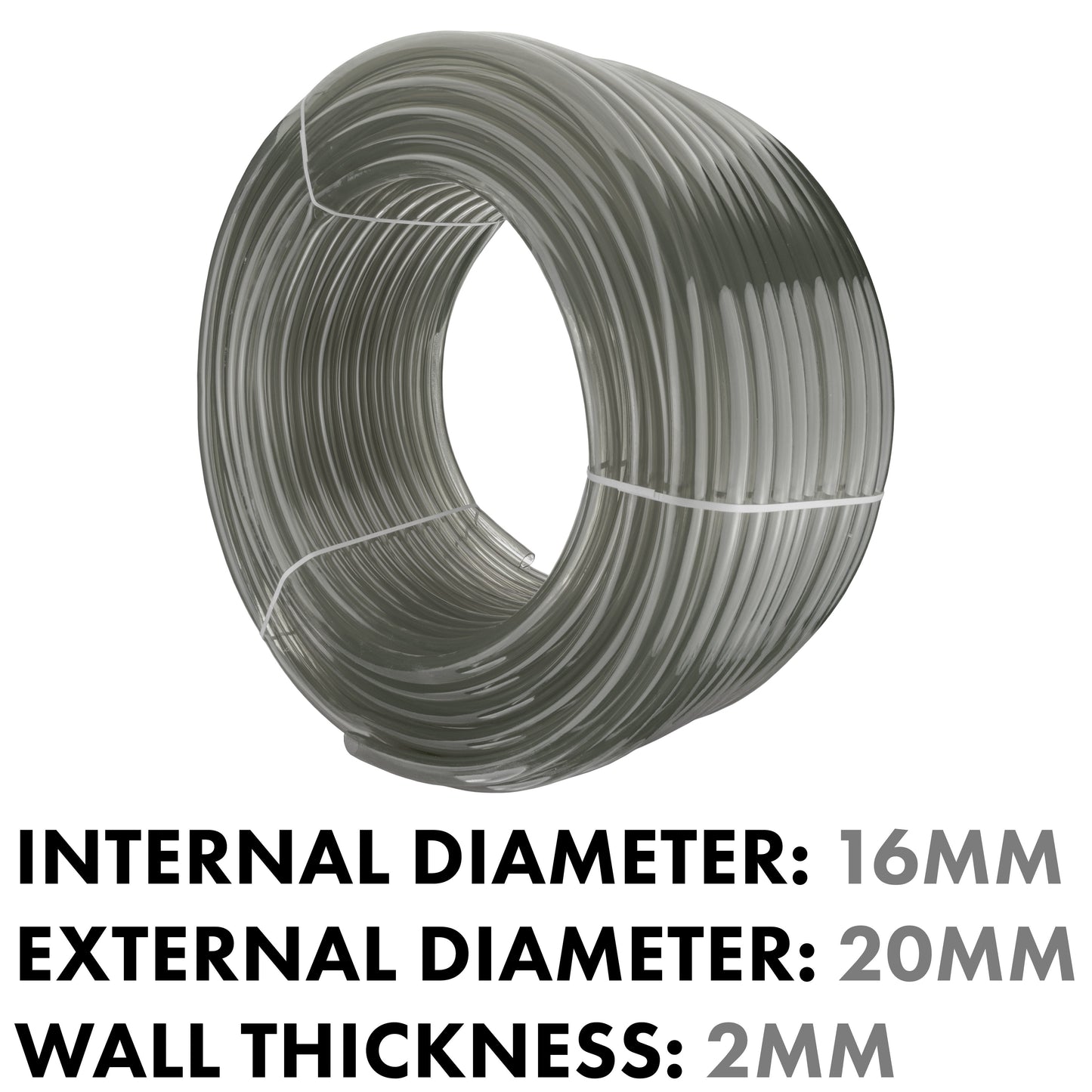 Grey Semi-Transparent PVC Pipe 16mm*20mm for Pipe and Water Fitting